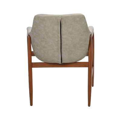 Esszimmerstuhl 4x Stühle Küchenstuhl Lehnstuhl Holz Stoff Modern Grau Stuhl