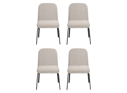 Gruppe Garnitur Stühle 4x Stuhl Set Textil Polster Sitz Edelstahl Esszimmer Neu