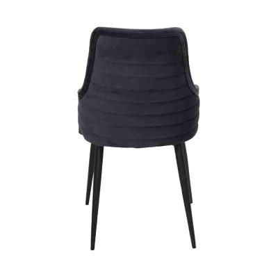 Moderner Schwarzer Stuhl Polstermöbel Designer Küchen Holzgestell Stühle