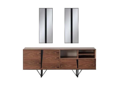 Anrichte Sideboard Schrank Kommode Holzschrank Braun Holz Esszimmer