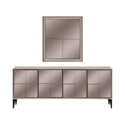 Anrichte Luxus Sideboard Schrank Kommode Holzschrank Holz Weiß Modern