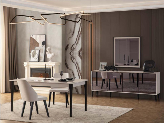 Anrichte Luxus Sideboard Schrank Kommode Holzschrank Holz Weiß Modern