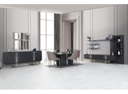 Designer Esszimmer Möbel Luxuriöser Esstisch Stühle Sideboard 7tlg Set