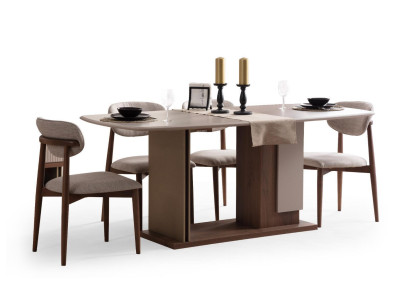 Komplett Luxus Esszimmer Set Esstisch mit 4x Stühle Neu Modern Möbel 5tlg.
