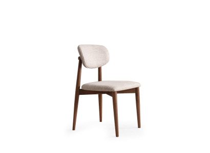 Designer Luxus Modern Esszimmer Stuhl Stühle Sitz Lehn Beige Holz