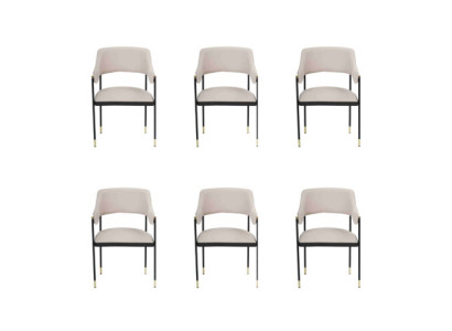 Stilvoll Stuhl Esszimmerstuhl Weiße 6x Stühle Küchenstuhl Lehnstuhl Luxus