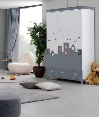 Schlafzimmer Design Kleiderschrank Möbel Jugendzimmer Schrank Holz Neu