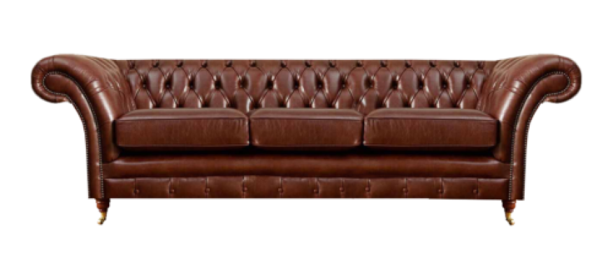 Dreisitzer Sofa Couch Einrichtung Chesterfield Polstersitz Leder Polstermöbel