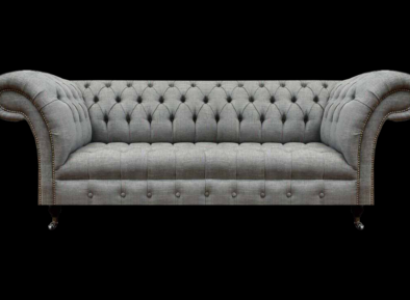 Wohnzimmer Dreisitzer Sofa Polstermöbel Chesterfield Couch Textil Neu