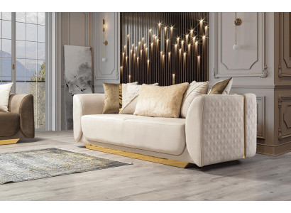 Design 3 Sitzer Relax Sofas Club Lounge Sofa Textil Polster Couch Stoff Couchen