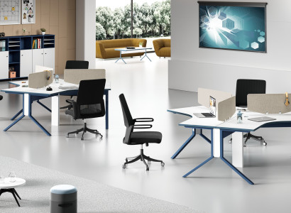 Tisch Büro Möbel Einrichtung Tische Callcenter Holz 3 Arbeitsplätze