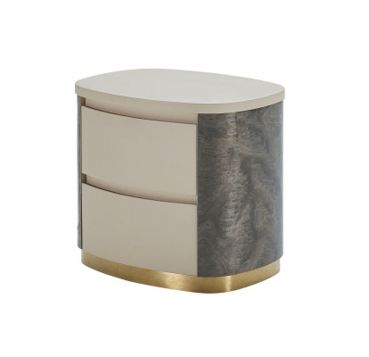 Nachttisch Luxus Beige Schlafzimmer Neu Runde Beistelltische Design Möbel Gold