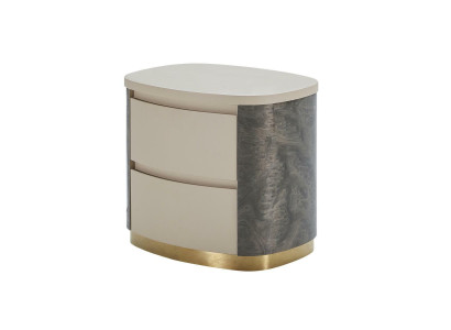 Nachttisch Luxus Beige Schlafzimmer Neu Runde Beistelltische Design Möbel Gold