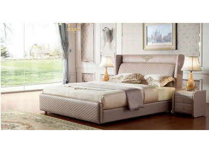 Luxus Design Bett Doppel Betten Schlazimmer Möbel Lederbett hotel Einrichtung