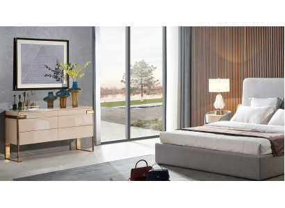 Kommoden Designer Hochglanz Kommode Anrichte Side Low Board Schrank Schlafzimmer
