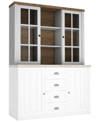 Klassische Schränke Schrank Anrichte Aufsatz Kommode Schrankwand W2D Kommode