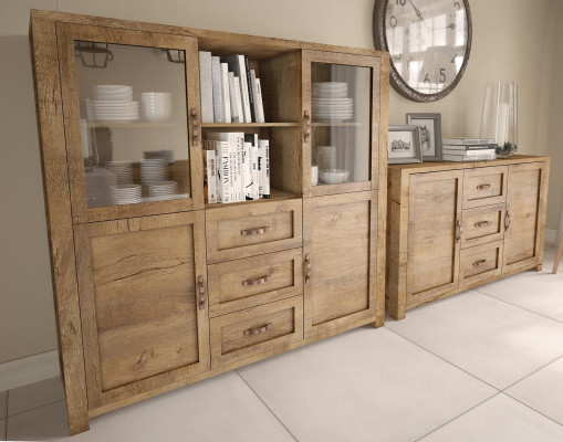 Anrichte Design Kommode Holz Schrank Möbel Vitrine Moderner Schrank Buffet Bar