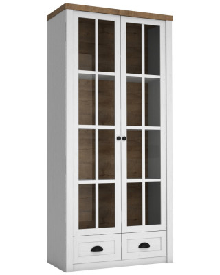 Klassisch Glas Bar Holz Schrank Glasschrank Vitrine Vitrinenschrank Wohnzimmer