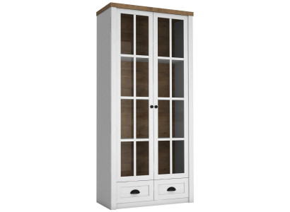 Klassisch Glas Bar Holz Schrank Glasschrank Vitrine Vitrinenschrank Wohnzimmer