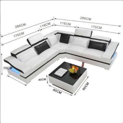Luxus Design Ecke Ecksofa L-form Modern Sofas Ledersofa Couch Wohnlandschaft Sofa Sitz