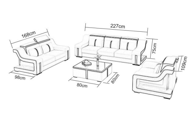 Sofagarnitur 3+1 Polster Designer Sofas Garnitur Couch Sofa Garnituren