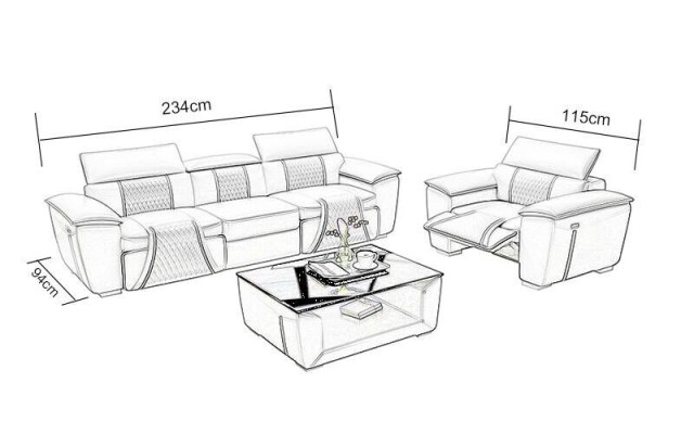 Ledersofa Sofagarnitur 31 Sitzer Set Garnitur Polstersofa Couch Designer