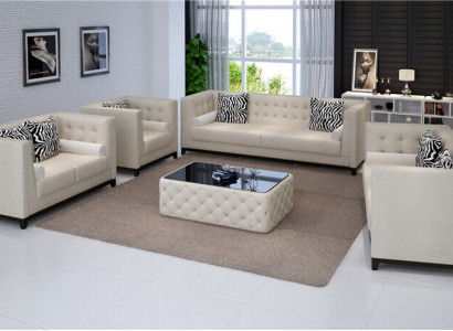 Sofagarnitur Garnituren Set Design Sofas Polster Couchen Leder 3 2 Sitzer