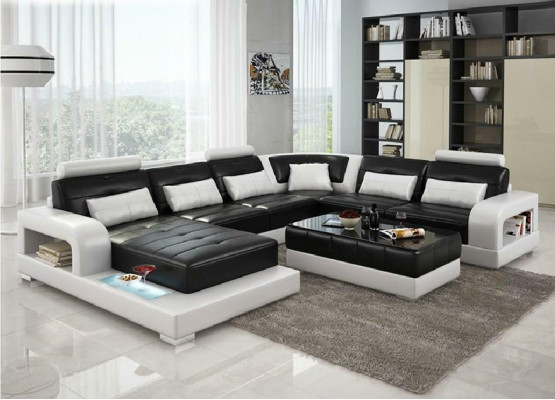 Braunes Ledersofa Ecksofa Sofa Couch Design Sitz Polster Garnitur