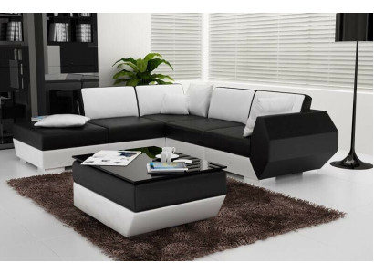 Ecksofa Ledersofa Polster Wohnlandschaft Couch Sofa Eckgarnitur L Form