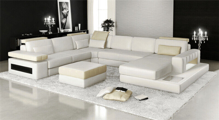 Ecksofa Polster Garnitur Sofas Couchen neu Sofa Couch Wohnlandschaft