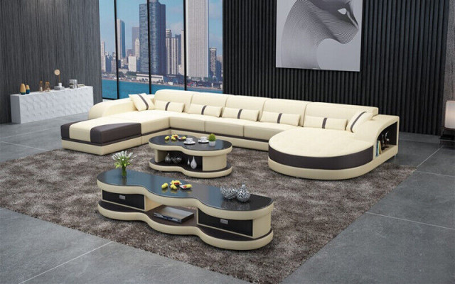 Sofas U Form Sofa Couch Polster Wohnlandschaft Garnitur Design Ecksofa