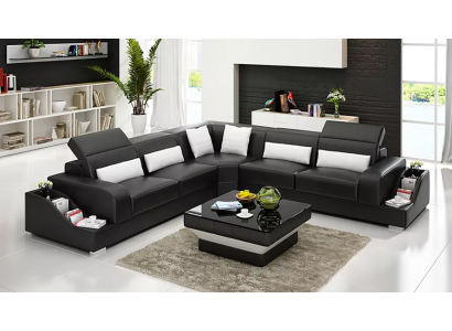 Ledersofa Couchen Design Wohnzimmer Günstige Polster Möbel Sitzgarnitur Sofa Neu