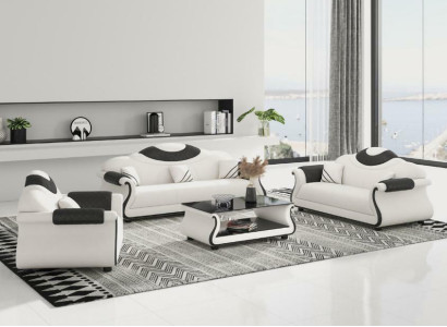 Sofagarnitur 3+2+1 Sitzer Sofas Couch Polster Garnitur Design Moderne Couchen Stoff Neu