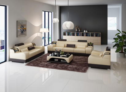 Sofagarnitur 322 Sitzer Set Design Sofa Polster Couchen Couch Modern