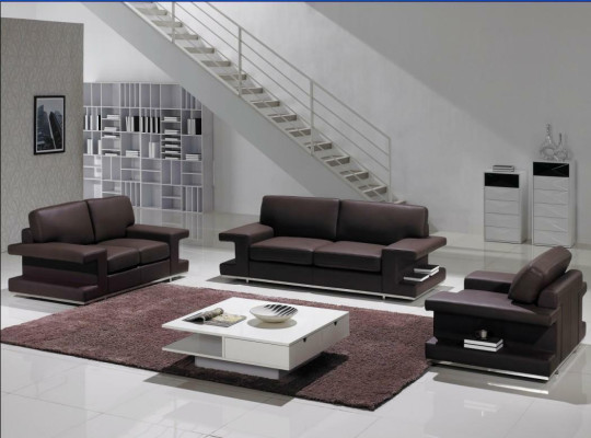 Ledersofa Wohnlandschaft 3+2+1 Sitz Garnitur Design Couch Modern Sofa
