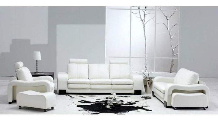 Ledersofa Sofagarnitur 3+2+1 Sitzer Deko Set Garnitur Polstersofa Couch