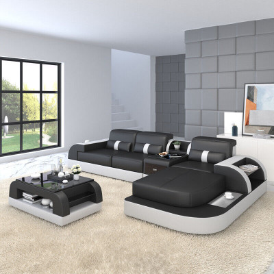 Ecksofa L Form Wohnlandschaft Sofa Couch Polster Ecke Garnitur Leder