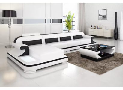 Ledersofa Eckcouch Polstergarnitur Sofa Polster Couch Eckgarnitur Wohnlandschaft