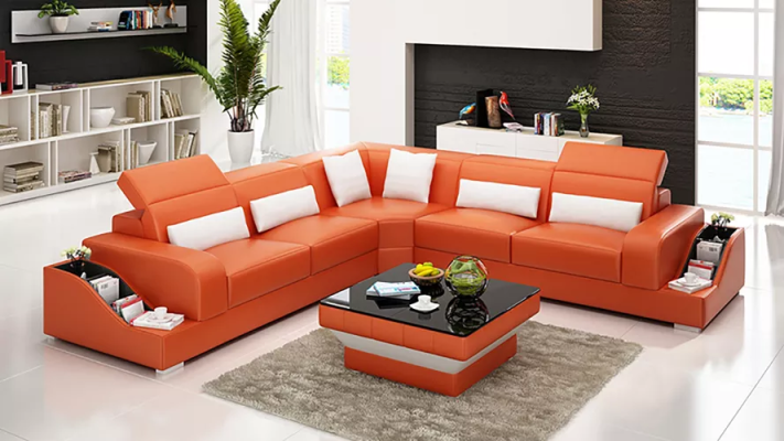 Ledersofa Eckcouch Polstergarnitur Sofa Couch Wohnlandschaft Polster Eckgarnitur