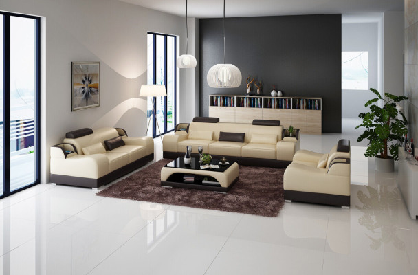 Design Sofagarnitur 2x 3 Sitzer Set Sofas Polster Couchen Moderne Couch