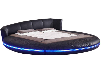 Rund Design Betten Leder Rundes Bett Doppel Luxus Hotel Gestell Schlaf Sofort