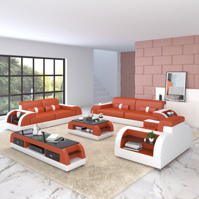 Design Sofa Couch Polster Sofas Couchen Sitz Garnitur Leder 3Sitzer