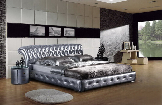 Leder Bett Polster Design Luxus Doppel Hotel Schlaf Zimmer Betten