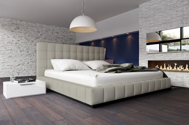 Designer Polsterbett Bett Weiß Betten Lederbett Doppelbett Ehebett Designerbett