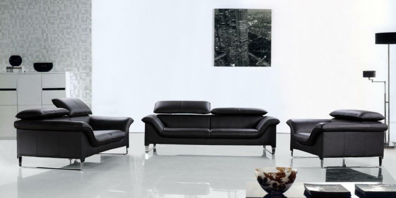 Ledersofa Couch Wohnlandschaft 3+2 Sitzer Garnitur Design Modern Deko Sofa
