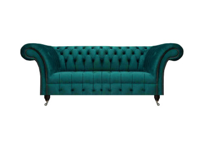 Design Möbel Grün Sofa Couch Dreisitze Einrichtung Chesterfield Polstersofa