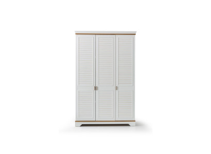 Weißer 3-Türiger Moderner Kleiderschrank Kinderzimmer Möbel Holzschrank