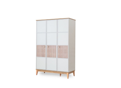 Dreitüriger Designer Holzschrank Kinderzimmer Exklusiver Kleiderschrank