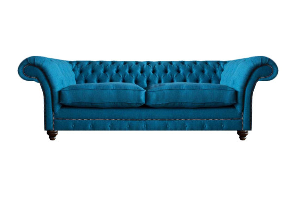 Wohnzimmer Textil Sofa Zweisitzer Couch Einrichtung Sitz Möbel Chesterfield