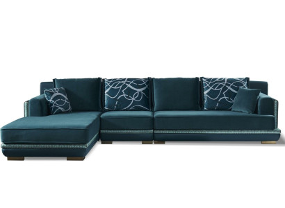 Wohnlandschaft L Form Ecksofa Couch Design Polster Textil Garnitur Sofa